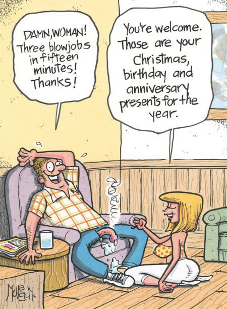 Damn, woman! Three blowjobs…