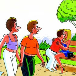 “I don’t know about you, Sammy, but whenever I see two heterosexuals carrying on like that in public, I wanna throw up!”