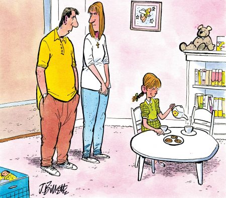 “I don’t think there’s anything wrong with Annie having an imaginary friend. Hell, you have Jesus!”