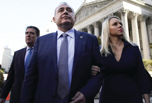 LEV PARNAS ARRIVES FOR ARRAIGNMENT IN MANHATTAN FEDERAL COURT OCTOBER 23, 2019.<br>PHOTO BY UPI/ALAMY.