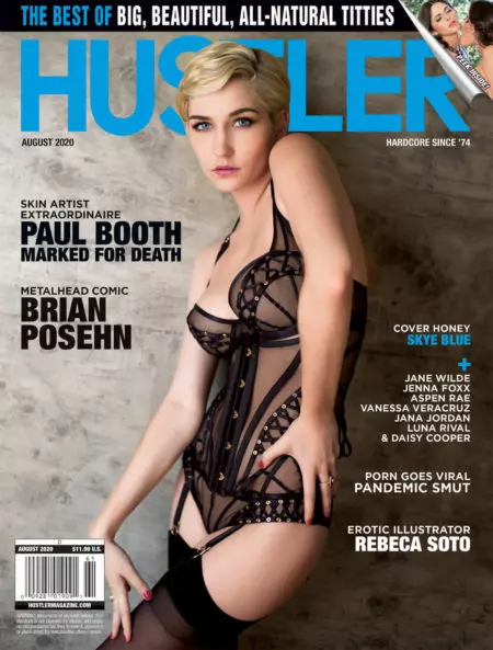 HUSTLER Magazine August 2020 cover